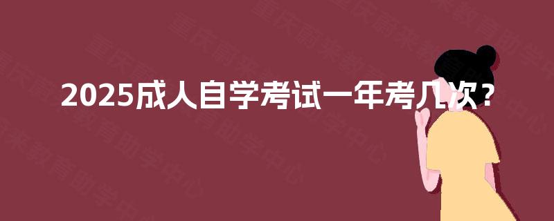 2025成人自学考试一年考几次？