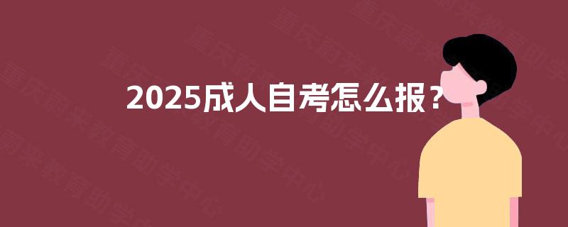 2025成人自考怎么报？