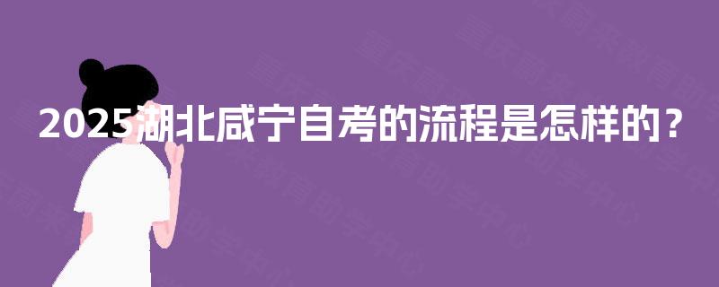 2025湖北咸宁自考的流程是怎样的？