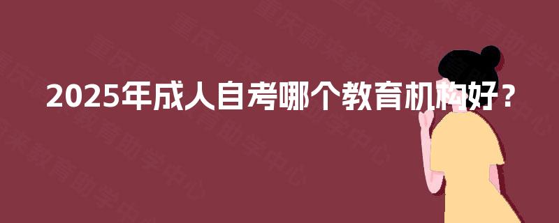 2025年成人自考哪个教育机构好？