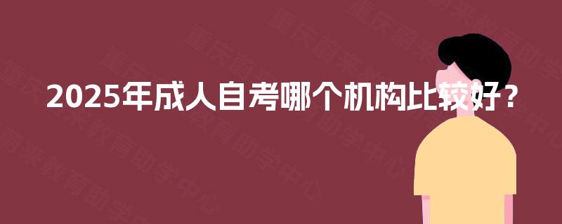 2025年成人自考哪个机构比较好？