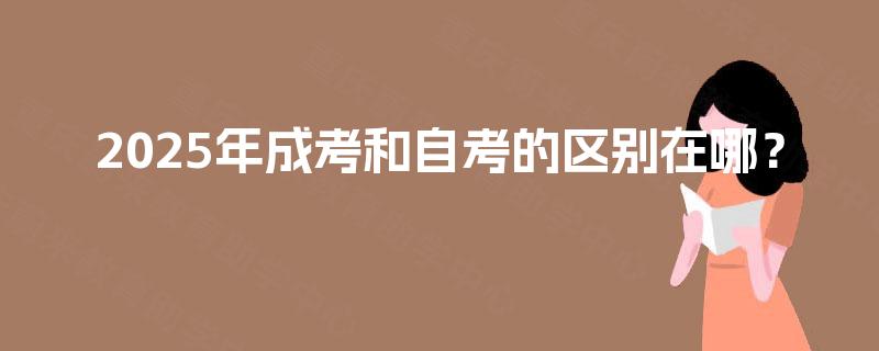 2025年成考和自考的区别在哪？