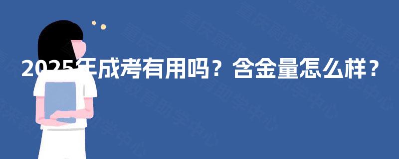 2025年成考有用吗？含金量怎么样？
