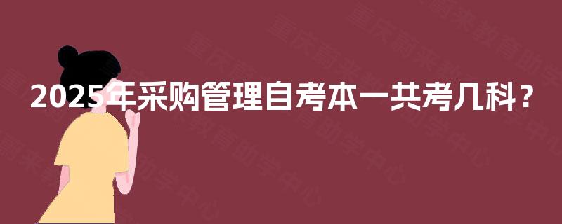 2025年采购管理自考本一共考几科？