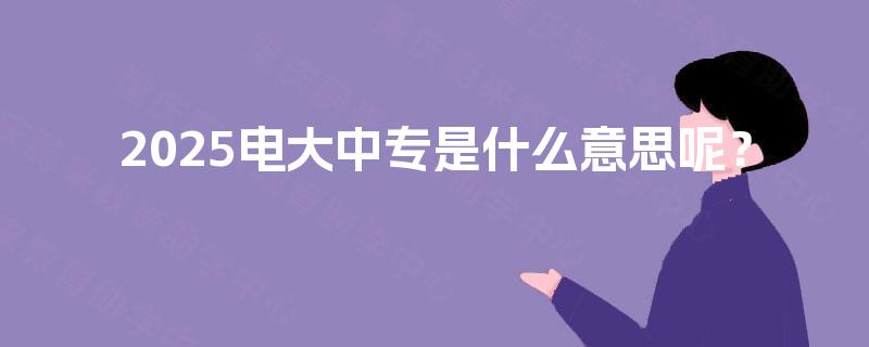 2025电大中专是什么意思呢？