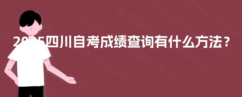 2025四川自考成绩查询有什么方法？