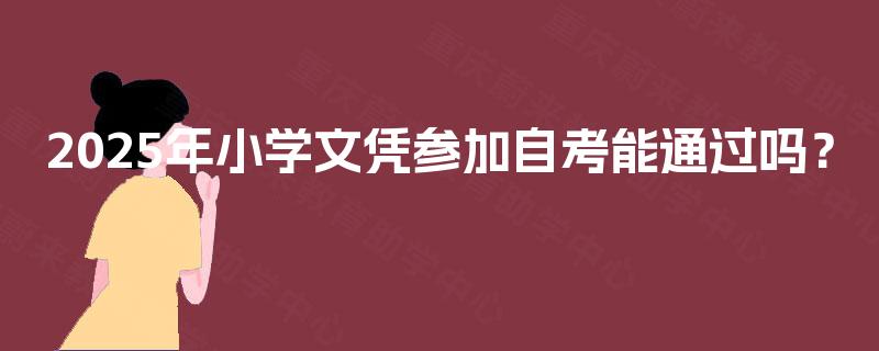 2025年小学文凭参加自考能通过吗? 2025年小学文凭参加自考能通过吗?