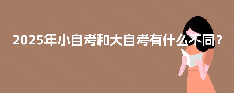 2025年小自考和大自考有什么不同? 2025年小自考和大自考有什么不同?