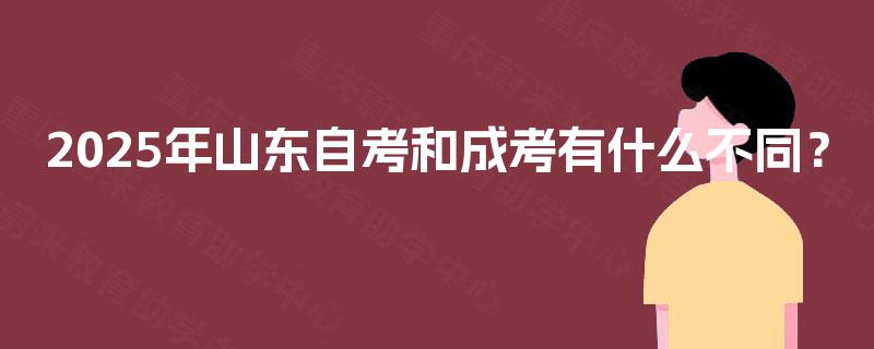 2025年山东自考和成考有什么不同？