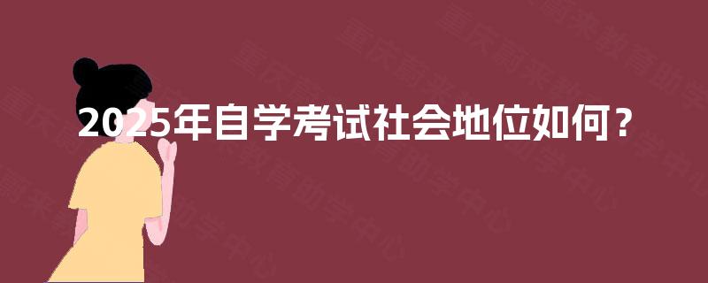 2025年自学考试社会地位如何？