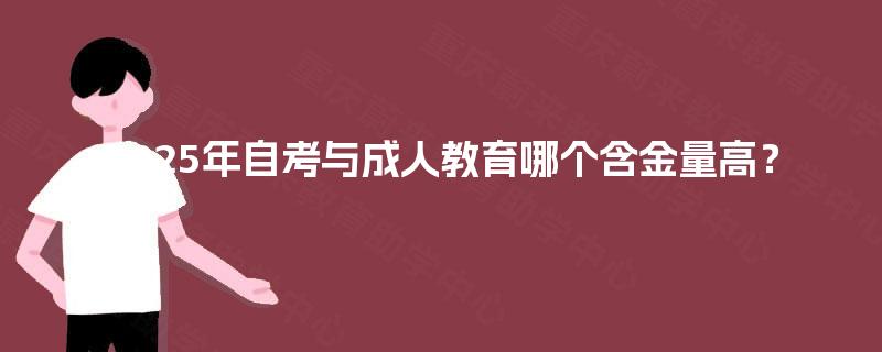 2025年自考与成人教育哪个含金量高？