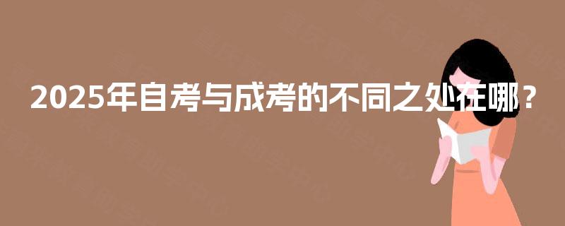 2025年自考与成考的不同之处在哪？