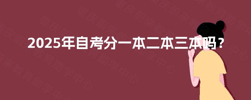 2025年自考分一本二本三本吗？