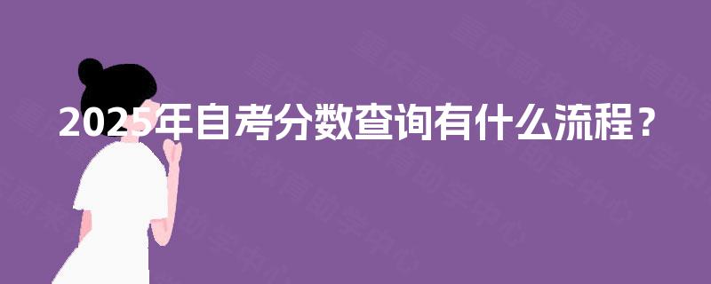 2025年自考分数查询有什么流程？