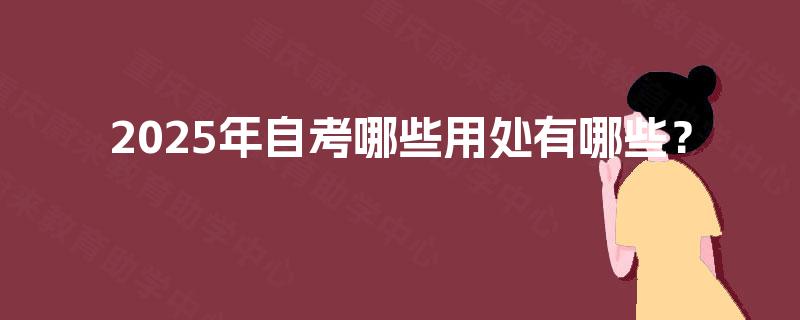 2025年自考哪些用处有哪些? 2025年自考哪些用处有哪些?