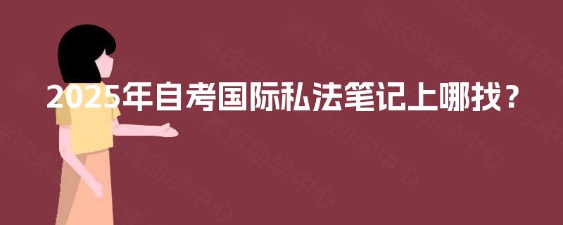 2025年自考国际私法笔记上哪找？