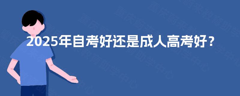 2025年自考好还是成人高考好？