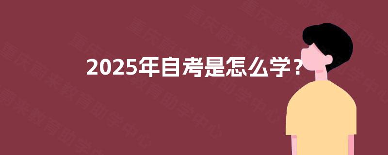 2025年自考是怎么学？
