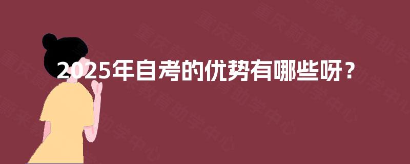 2025年自考的优势有哪些呀？