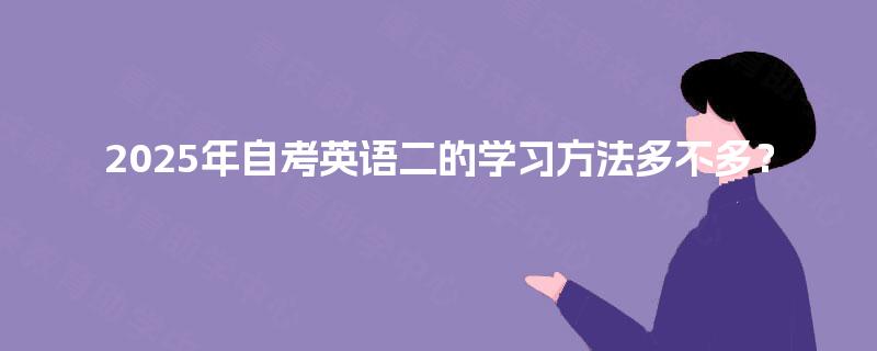 2025年自考英语二的学习方法多不多？