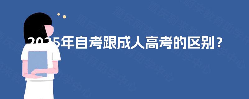 2025年自考跟成人高考的区别？