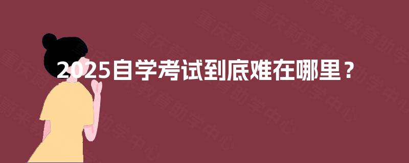 2025自学考试到底难在哪里？