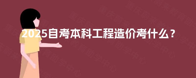2025自考本科工程造价考什么？
