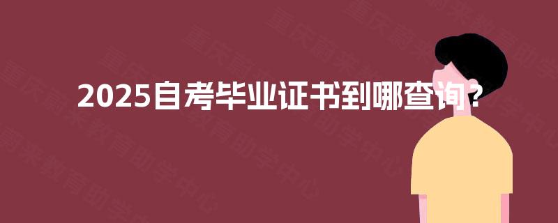 2025自考毕业证书到哪查询？