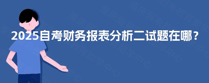 2025自考财务报表分析二试题在哪？