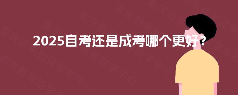 2025自考还是成考哪个更好？