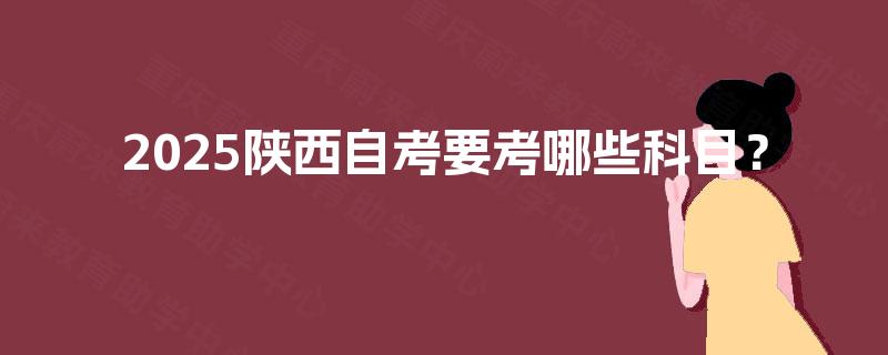 2025陕西自考要考哪些科目？