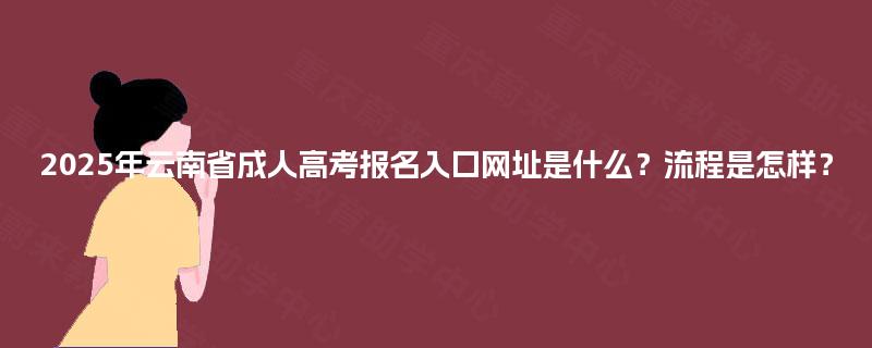 2025年云南省成人高考报名入口网址是什么?流程是怎样? 2025年云南省成人高考报名入口网址是什么?流程是怎样?