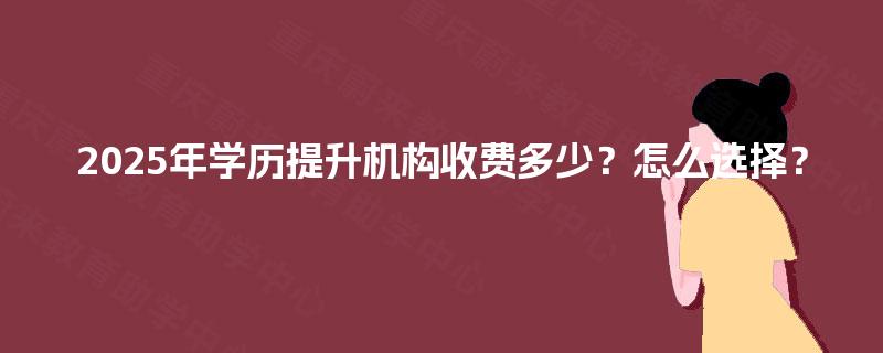 2025年学历提升机构收费多少？怎么选择？
