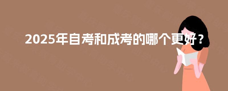 2025年自考和成考的哪个更好？