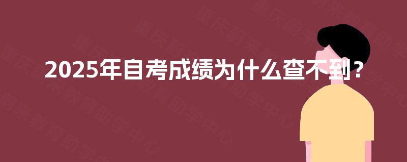2025年自考成绩为什么查不到？