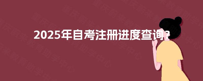 2025年自考注册进度查询？