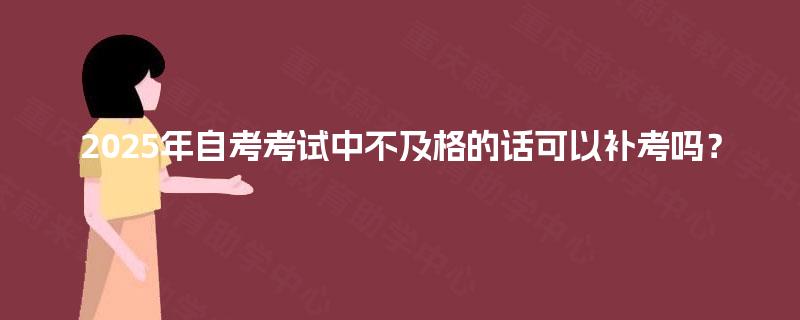 2025年自考考试中不及格的话可以补考吗？
