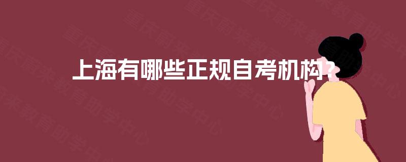上海有哪些正规自考机构? 上海有哪些正规自考机构?