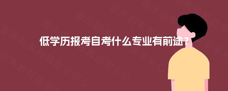 低学历报考自考什么专业有前途？