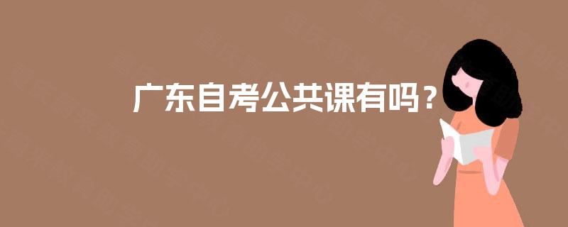 广东自考公共课有吗？