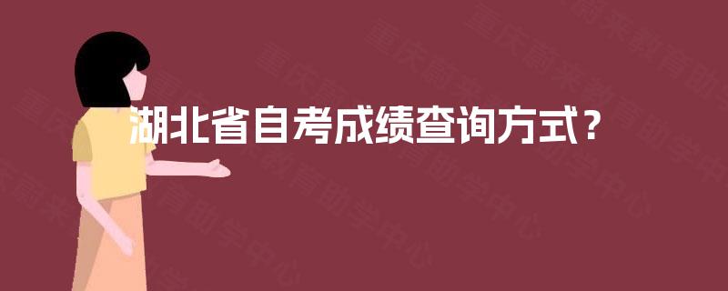 湖北省自考成绩查询方式？