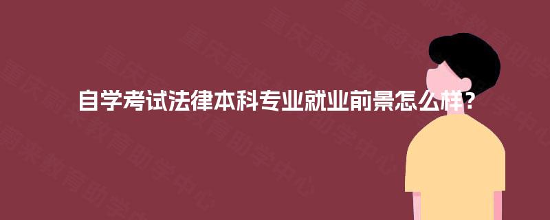 自学考试法律本科专业就业前景怎么样？