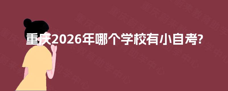 重庆2026年哪个学校有小自考 重庆2026年哪个学校有小自考