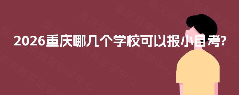2026重庆哪几个学校可以报小自考?