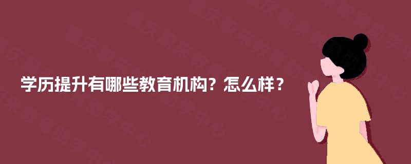 学历提升有哪些教育机构？怎么样？